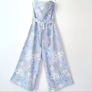 H&M, size 6, floral jumpsuit. Perfect wedding guest outfit!